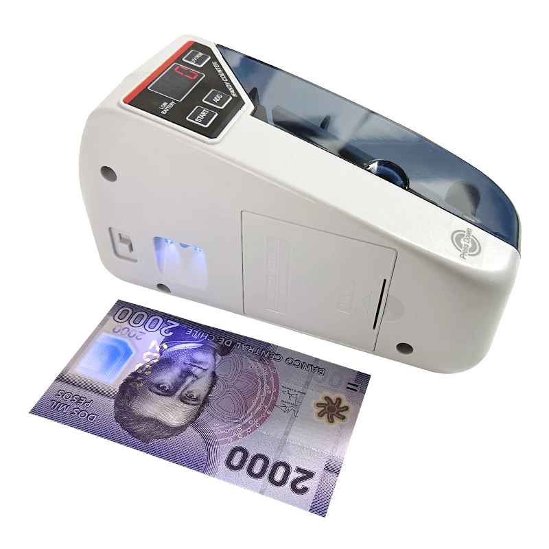 Mini Contadora de Billetes Portátil con Luz UV - 600 Billetes/min